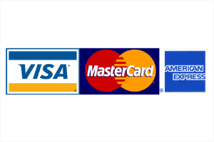 We Accept VISA, Master Card, American Express